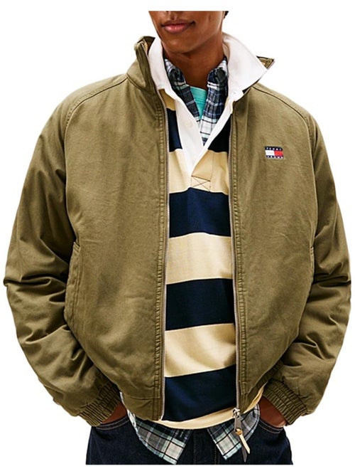 Tommy Hilfiger Kaki Gewatteerde Blouson voor Heren - Kiabi Tommy Hilfiger Kaki Gewatteerde Blouson voor Heren - Kiabi