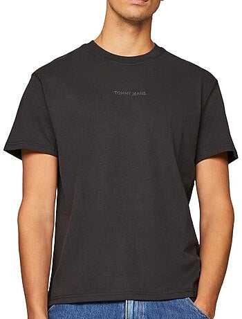 Tommy hilfiger klassiek zwart t-shirt voor heren