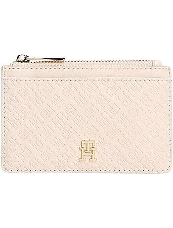 Tommy hilfiger lange ecru pasjeshouder voor dames