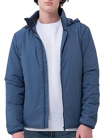 Tommy hilfiger lichtgewicht zwarte parka voor heren