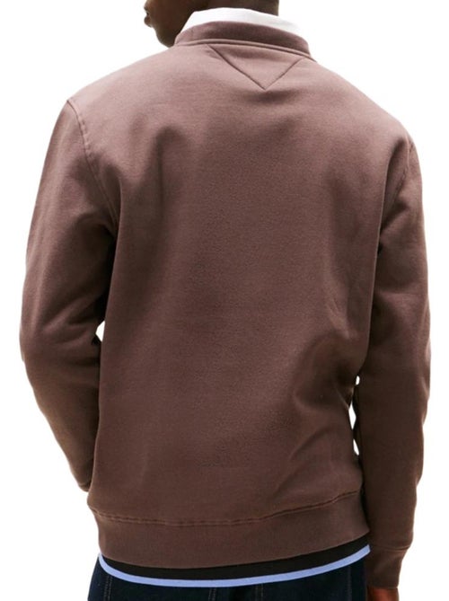 Tommy Hilfiger Linear Crew Heren Sweatshirt Bruin - Kiabi Tommy Hilfiger Linear Crew Heren Sweatshirt Bruin - Kiabi