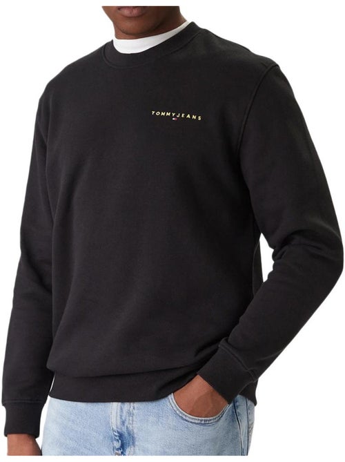 Tommy Hilfiger Linear Crewneck Sweatshirt Zwart voor Heren - Kiabi Tommy Hilfiger Linear Crewneck Sweatshirt Zwart voor Heren - Kiabi