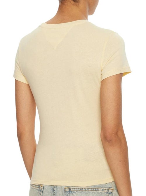 Tommy Hilfiger Linear T-shirt Beige voor Dames - Kiabi Tommy Hilfiger Linear T-shirt Beige voor Dames - Kiabi