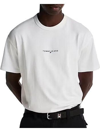 Tommy hilfiger heren t-shirt beige linear0
