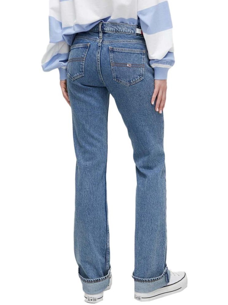Tommy hilfiger maddie donkerblauwe bootcut jeans voor dames Blauw - Kiabi