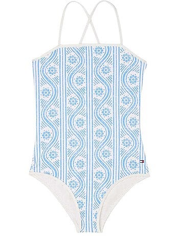 Tommy hilfiger meisjes zwempak wit/blauw ug0ug00802