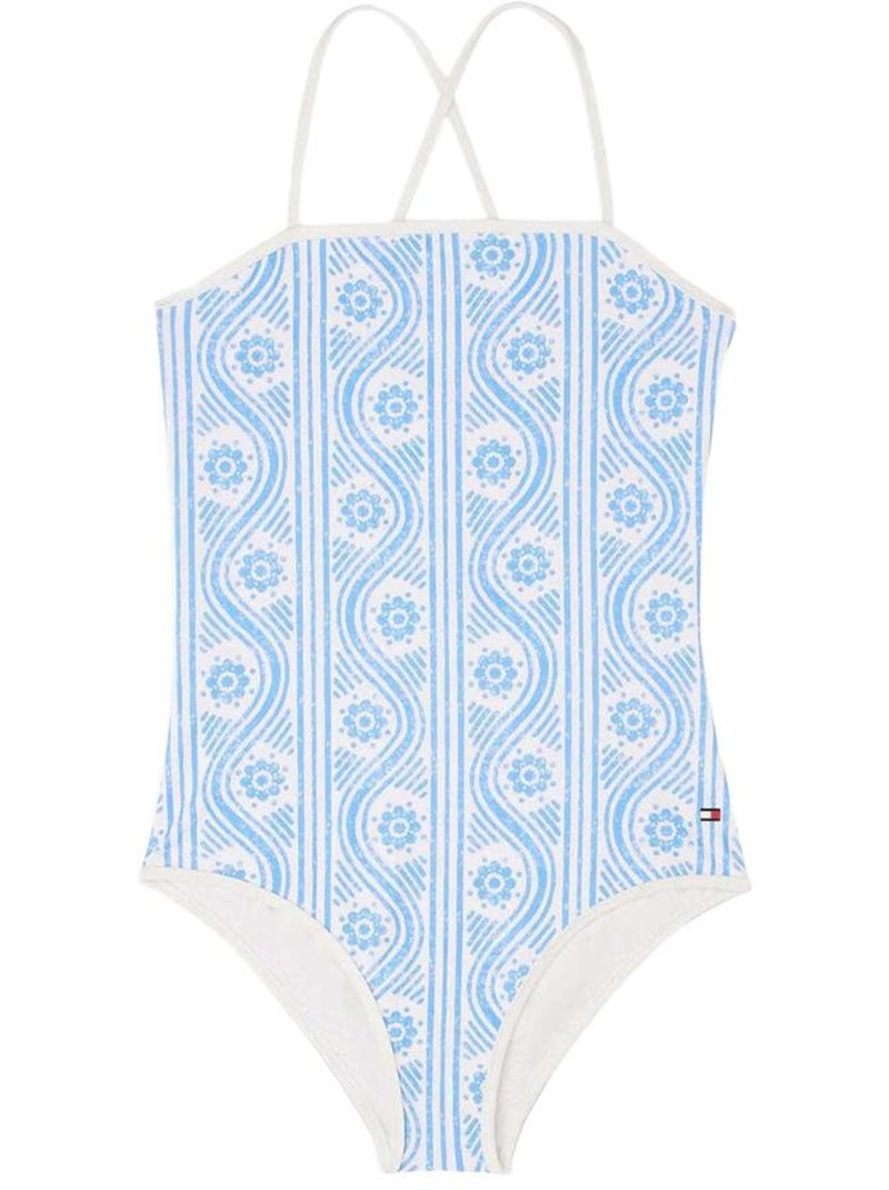 Tommy Hilfiger Meisjes Zwempak Wit/Blauw UG0UG00802 Blauw - Kiabi