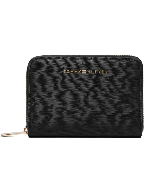 Tommy hilfiger moderne compacte zwarte portemonnee met rits - Kiabi