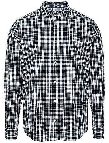 Tommy hilfiger night heren overhemd - marineblauw/wit geruit