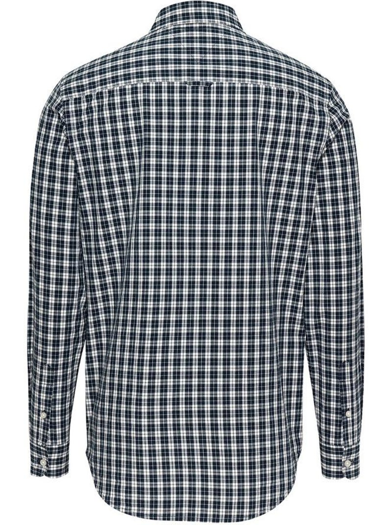 Tommy Hilfiger Night Heren overhemd - Marineblauw/Wit Geruit Marineblauw - Kiabi