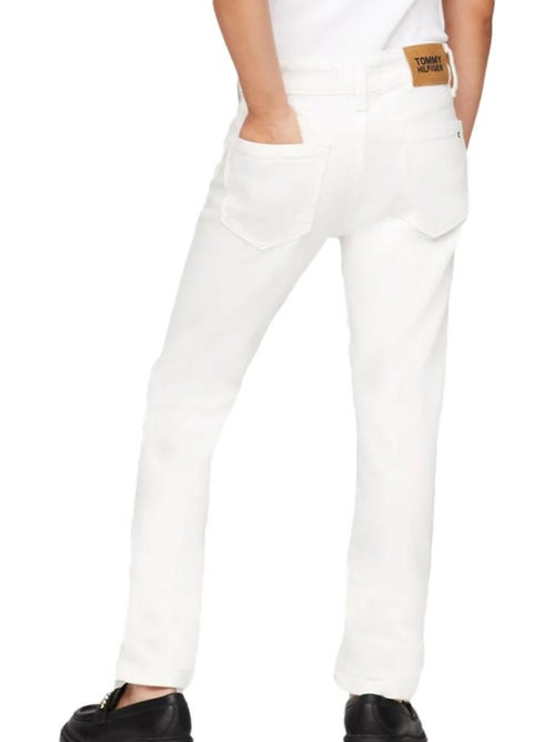 Tommy hilfiger nora slim fit jeans wit voor meisjes - Kiabi