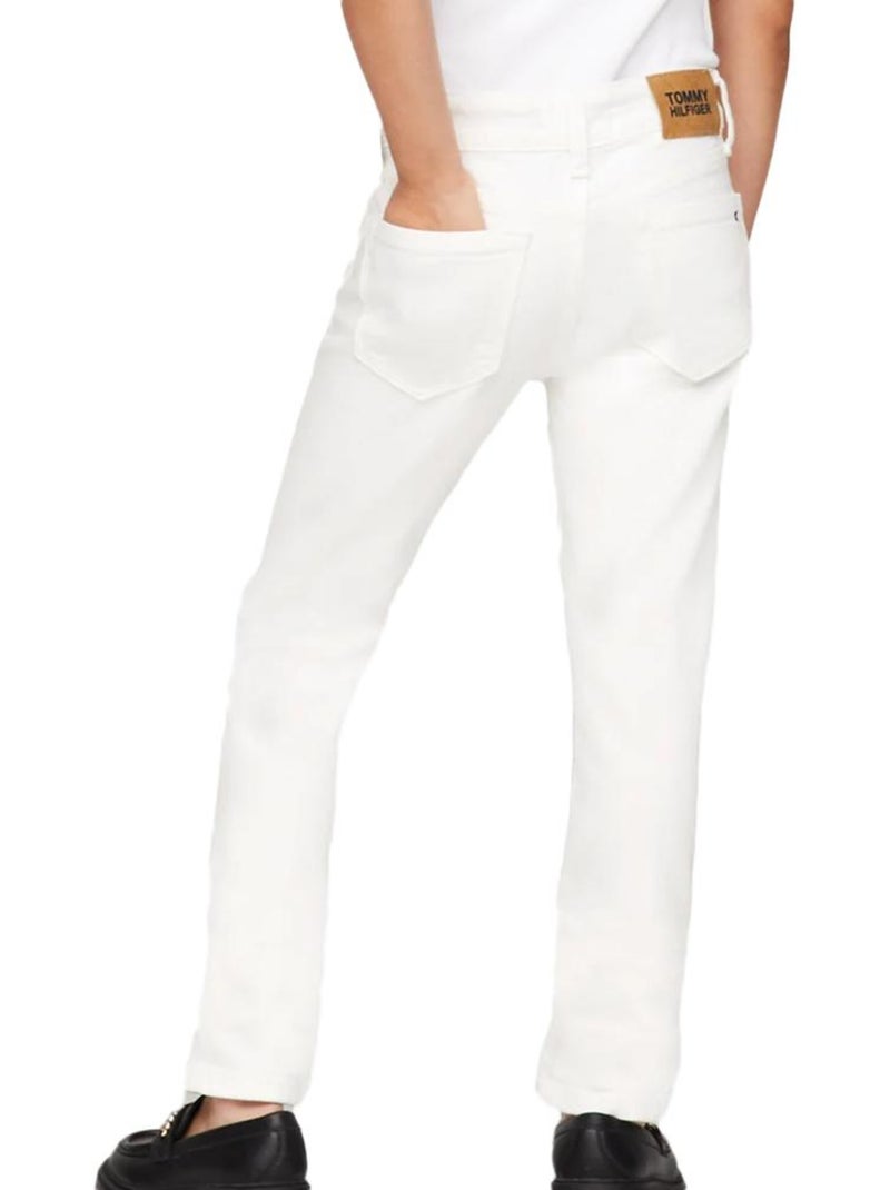 Tommy hilfiger nora slim fit jeans wit voor meisjes Wit - Kiabi