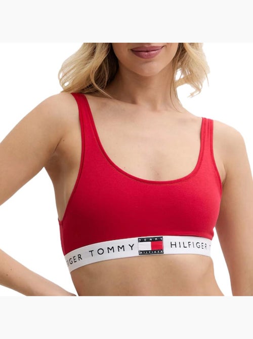 Tommy Hilfiger Ongevoerde Bralette Rood voor Dames - Kiabi Tommy Hilfiger Ongevoerde Bralette Rood voor Dames - Kiabi