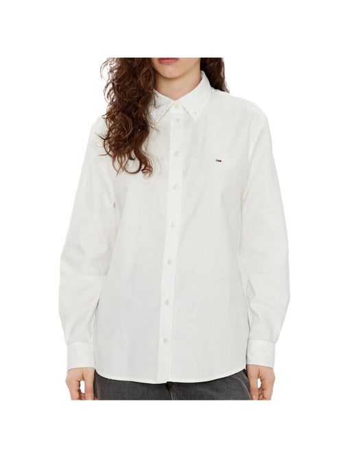 Tommy Hilfiger Oxford Dames Blouse Wit - Kiabi Tommy Hilfiger Oxford Dames Blouse Wit - Kiabi