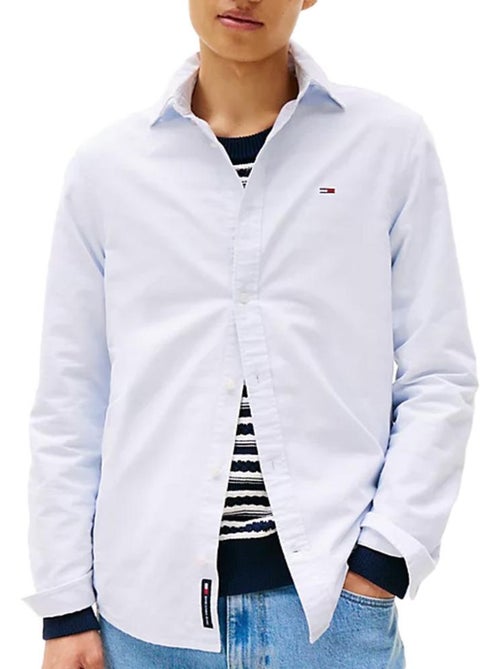 Tommy hilfiger oxford overhemd lichtblauw voor heren - Kiabi