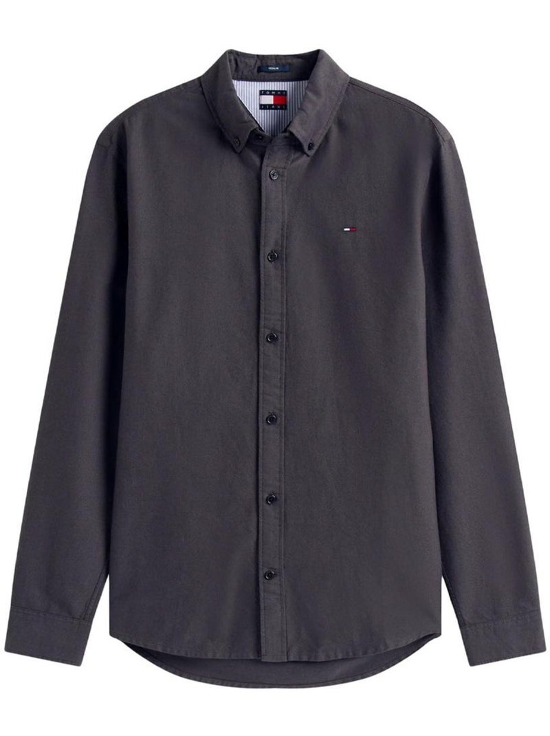 Tommy Hilfiger Oxford Overhemd Zwart voor Heren Zwart - Kiabi