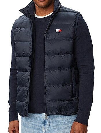 Tommy hilfiger packable mouwloze bodywarmer voor heren - marineblauw