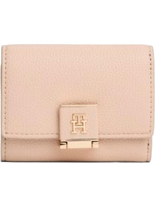 Tommy hilfiger pastel roze dames portemonnee - compact & stijlvol - Kiabi