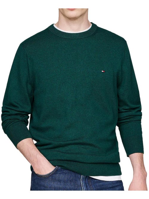 Tommy Hilfiger Pima Katoenen Groene Trui voor Heren - Kiabi Tommy Hilfiger Pima Katoenen Groene Trui voor Heren - Kiabi