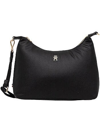 Tommy hilfiger popette soft schoudertas zwart voor dames