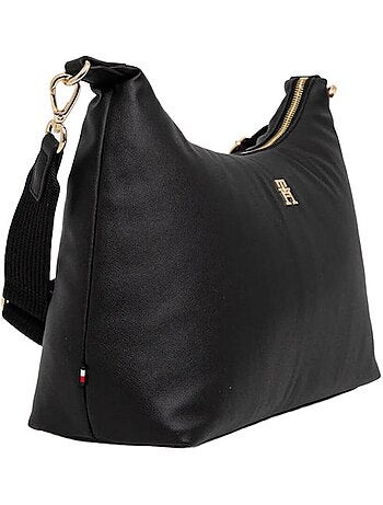 Tommy hilfiger popette soft schoudertas zwart voor dames