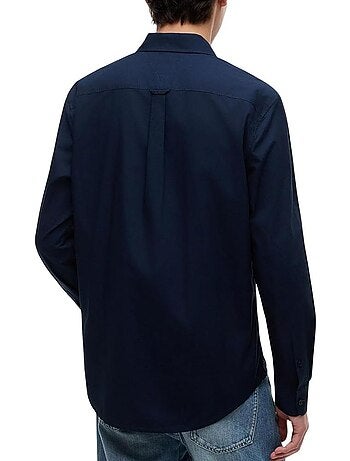 Tommy hilfiger poplin overhemd beige voor heren