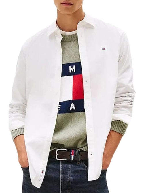 Tommy Hilfiger Poplin Overhemd Beige voor Heren - Kiabi Tommy Hilfiger Poplin Overhemd Beige voor Heren - Kiabi