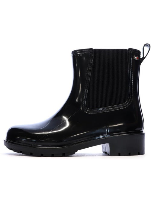 Tommy Hilfiger Regenlaarzen Dames Zwart met Regenboogvlag - Kiabi Tommy Hilfiger Regenlaarzen Dames Zwart met Regenboogvlag - Kiabi