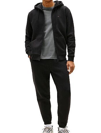 Tommy hilfiger regular fit zwart trainingspak voor heren