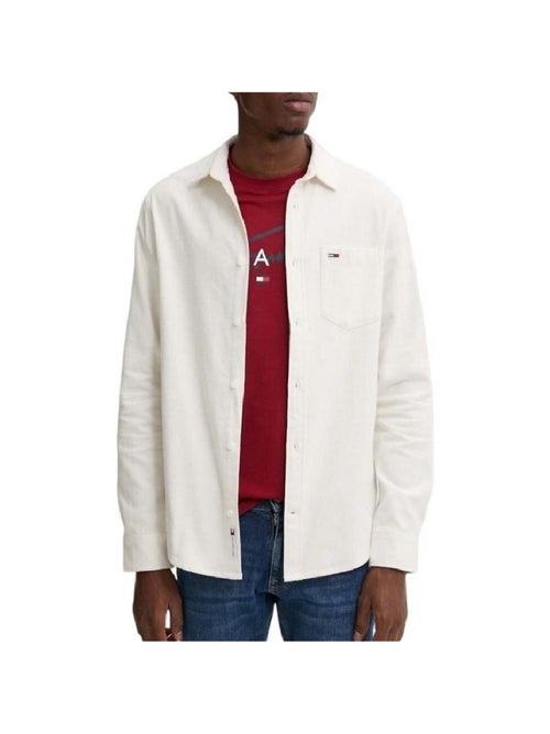 Tommy Hilfiger Regular Flannel Overhemd voor Heren - Ecru - Kiabi Tommy Hilfiger Regular Flannel Overhemd voor Heren - Ecru - Kiabi