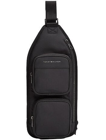 Tommy hilfiger repreve sling zwarte schoudertas voor heren