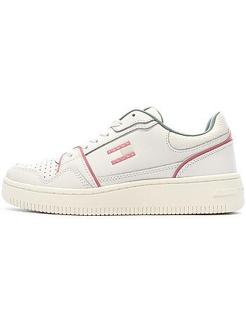 Tommy hilfiger retro dames sneakers wit/roze