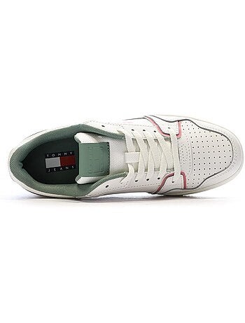 Tommy hilfiger retro dames sneakers wit/roze
