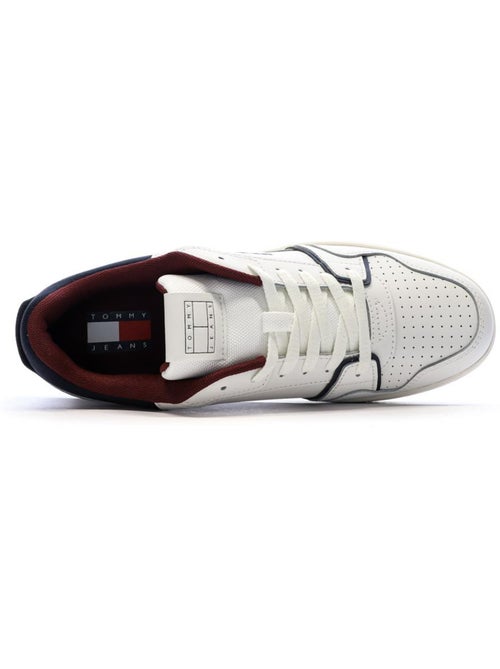Tommy hilfiger retro witte heren sneakers em0em01612 - Kiabi