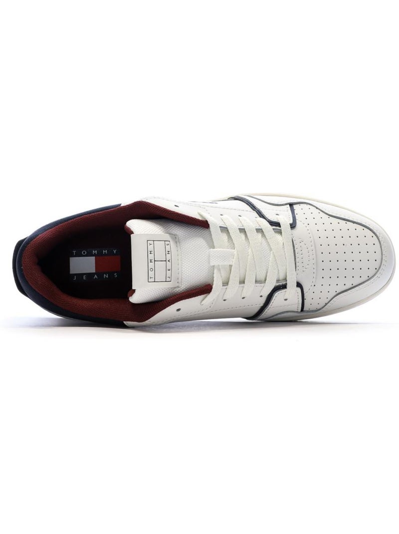 Tommy hilfiger retro witte heren sneakers em0em01612 Wit - Kiabi