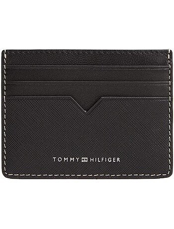 Tommy hilfiger saffiano heren portemonnee zwart