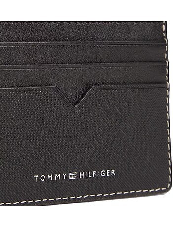 Tommy hilfiger saffiano heren portemonnee zwart