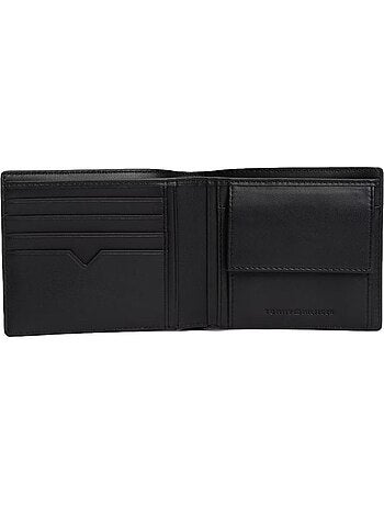 Tommy hilfiger saffiano heren portemonnee zwart