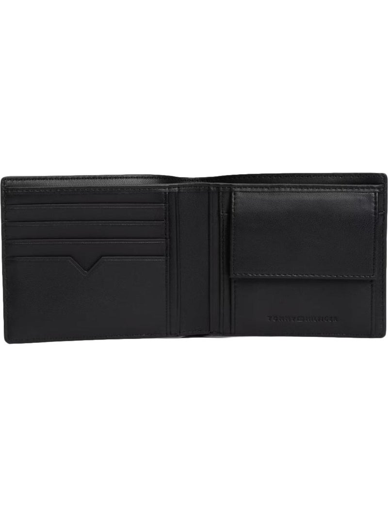 Tommy hilfiger saffiano heren portemonnee zwart Zwart - Kiabi