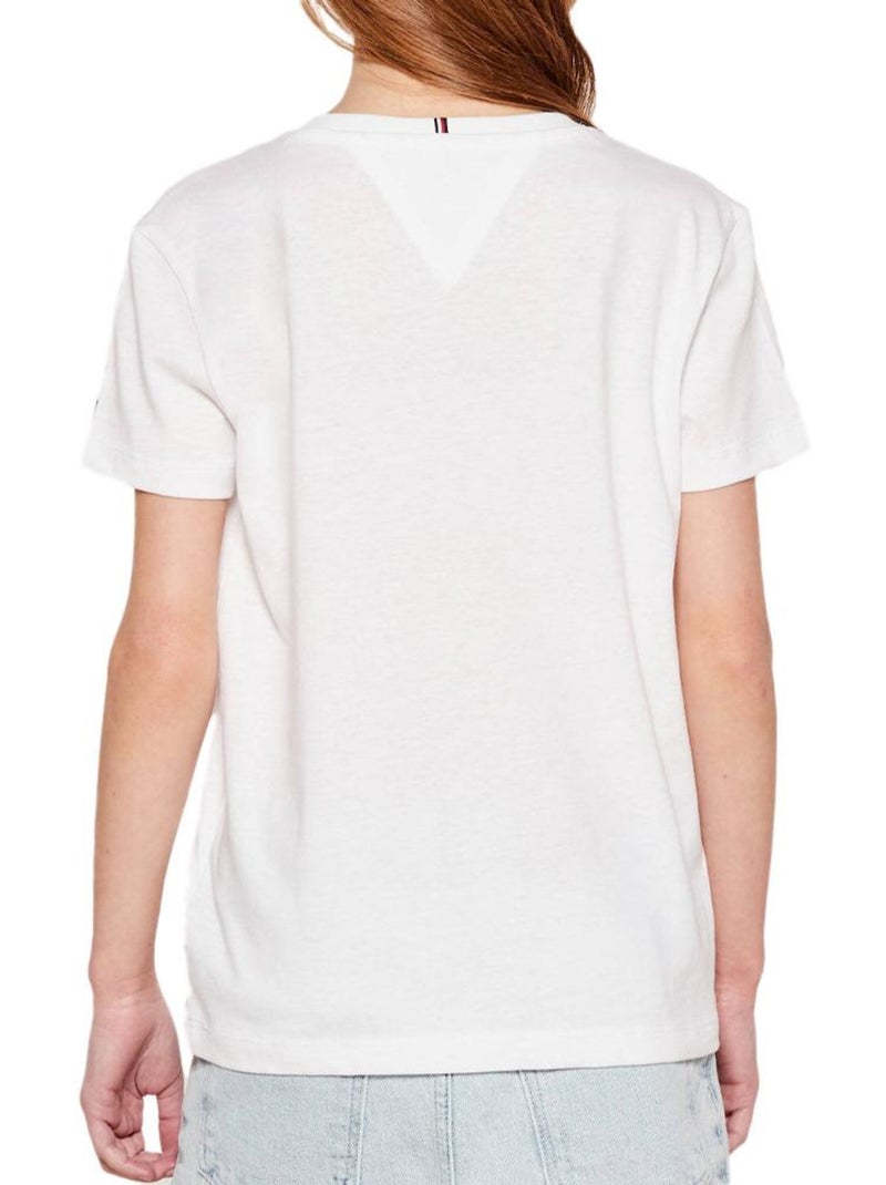 Tommy hilfiger script t-shirt wit voor meisjes Wit - Kiabi