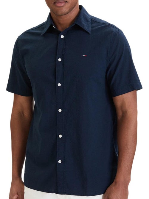 Tommy Hilfiger Seersucker overhemd voor heren - Marineblauw - Kiabi Tommy Hilfiger Seersucker overhemd voor heren - Marineblauw - Kiabi