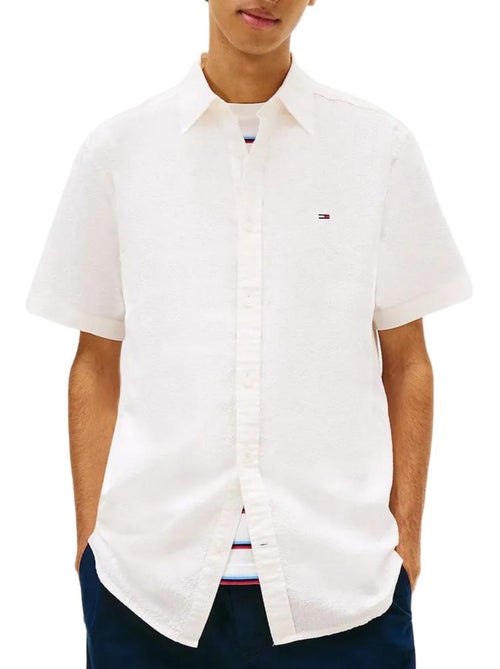 Tommy Hilfiger Seersucker Overhemd voor Heren - Wit - Kiabi Tommy Hilfiger Seersucker Overhemd voor Heren - Wit - Kiabi