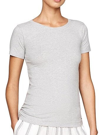 Tommy hilfiger sky dames t-shirts - set van 2 wit/grijs