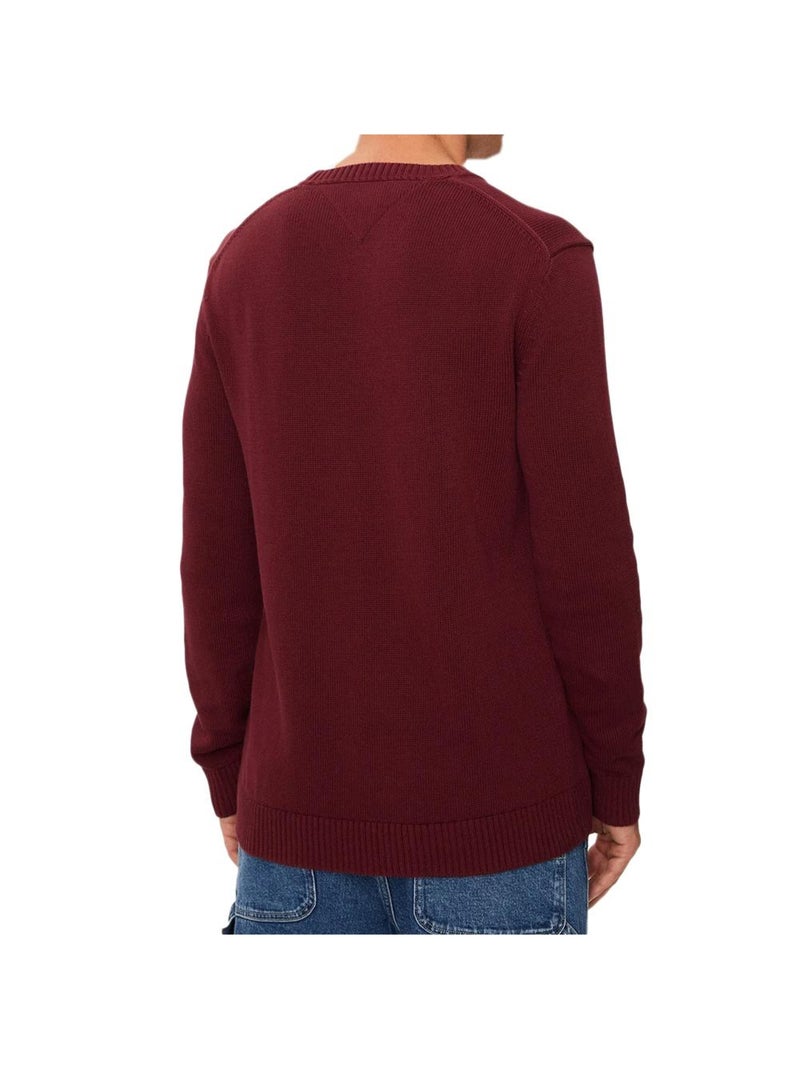Tommy Hilfiger Slim Fit Bordeaux Heren Trui - Essentiële Collectie Bordeaux - Kiabi