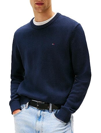 Tommy hilfiger slim fit heren trui marineblauw