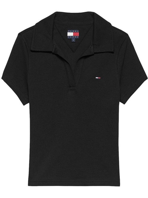 Tommy Hilfiger Slim Fit Polo Zwart voor Dames DW0DW22326 - Kiabi Tommy Hilfiger Slim Fit Polo Zwart voor Dames DW0DW22326 - Kiabi
