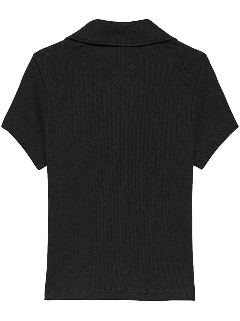 Tommy Hilfiger Slim Fit Polo Zwart voor Dames DW0DW22326 Zwart - Kiabi