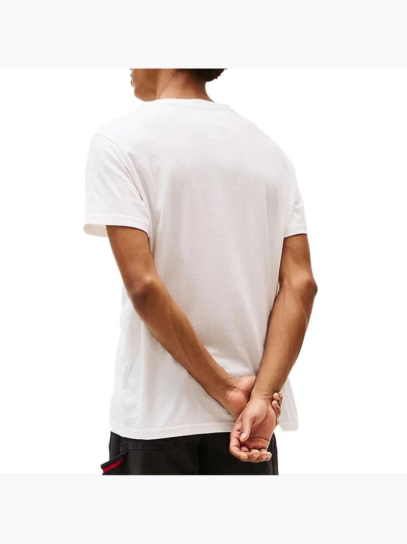 Tommy hilfiger slim fit t-shirt ecru voor heren Ecru - Kiabi