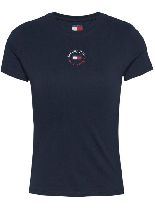 Tommy Hilfiger Slim Fit T-shirt voor Dames - Marineblauw - Kiabi Tommy Hilfiger Slim Fit T-shirt voor Dames - Marineblauw - Kiabi