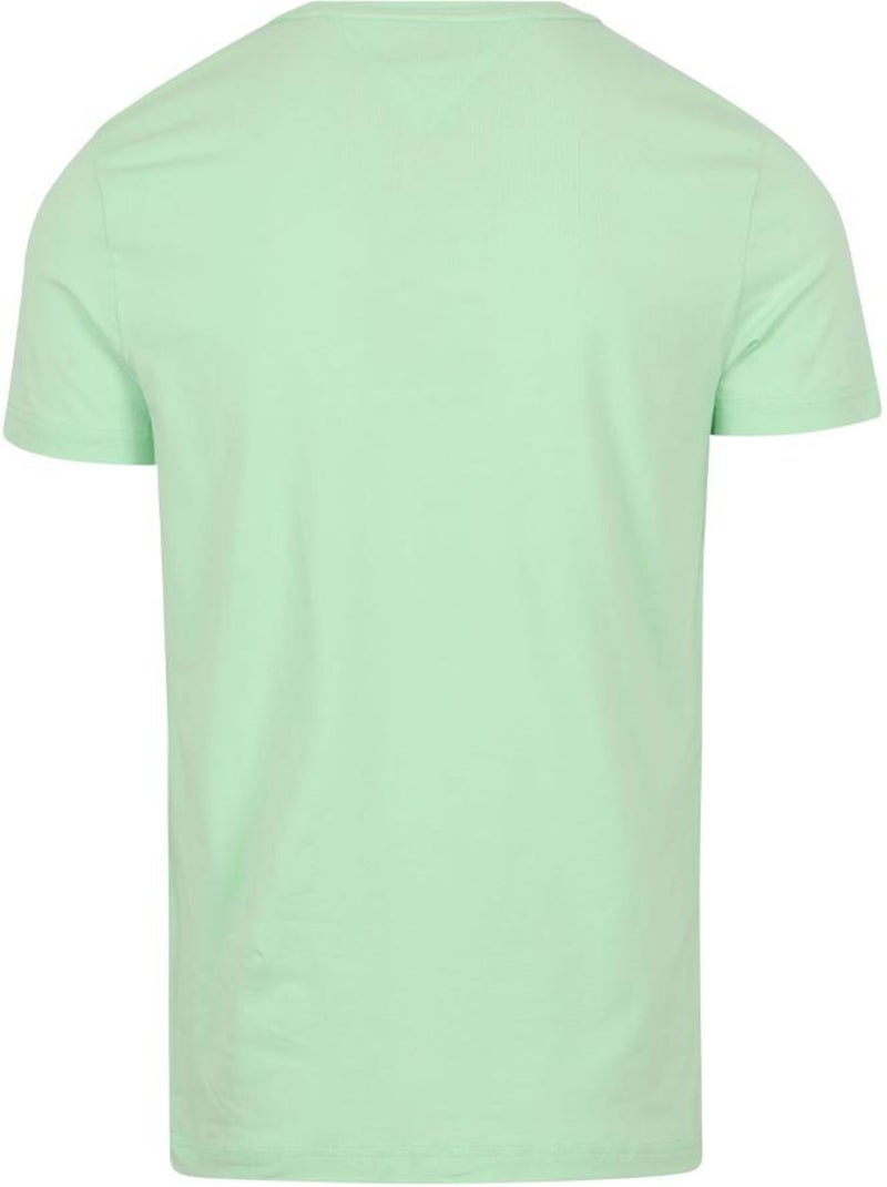 Tommy hilfiger slim stretch heren t-shirt zeegroen Groen - Kiabi